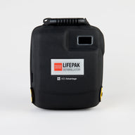 A black rectangular carrying case for the LIFEPAK 1000 AED with a black carry handle
