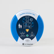 A blue and gray HeartSine 350P AED