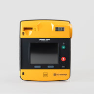 A black and yellow LIFEPAK 1000 AED