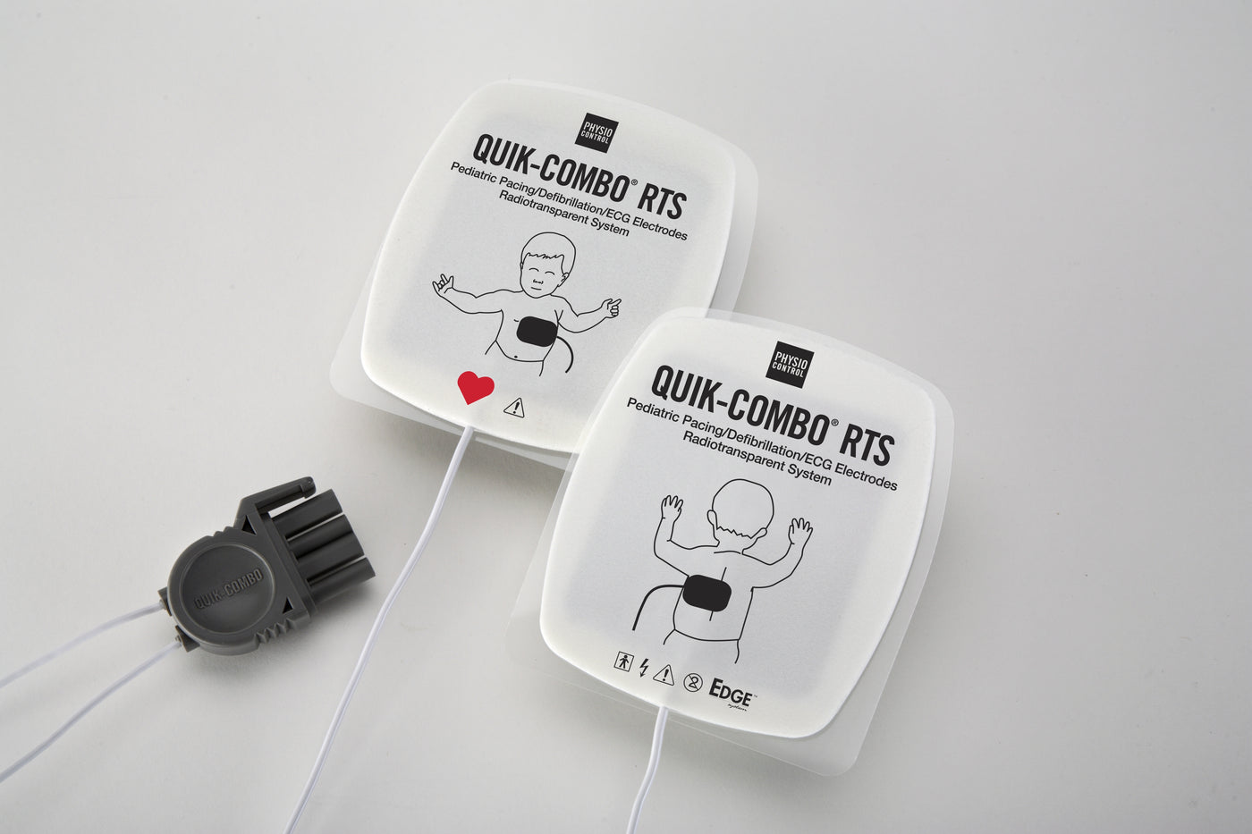 Électrodes RTS pédiatriques Edge System avec connecteur QUIK-COMBO