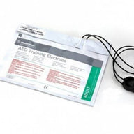 A white foil pouch containing training electrodes for the LIFEPAK 1000 AED