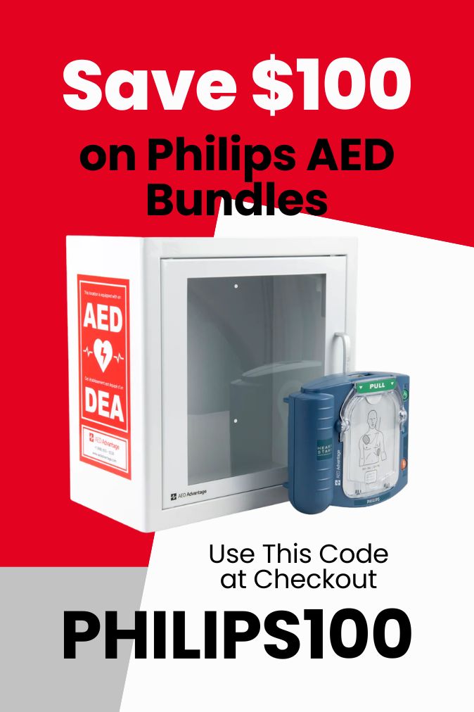 Save $100 on Philips AED Bundles w/ Code PHILIPS100