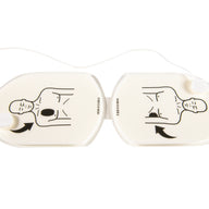 A set of white HeartSine training electrode pads